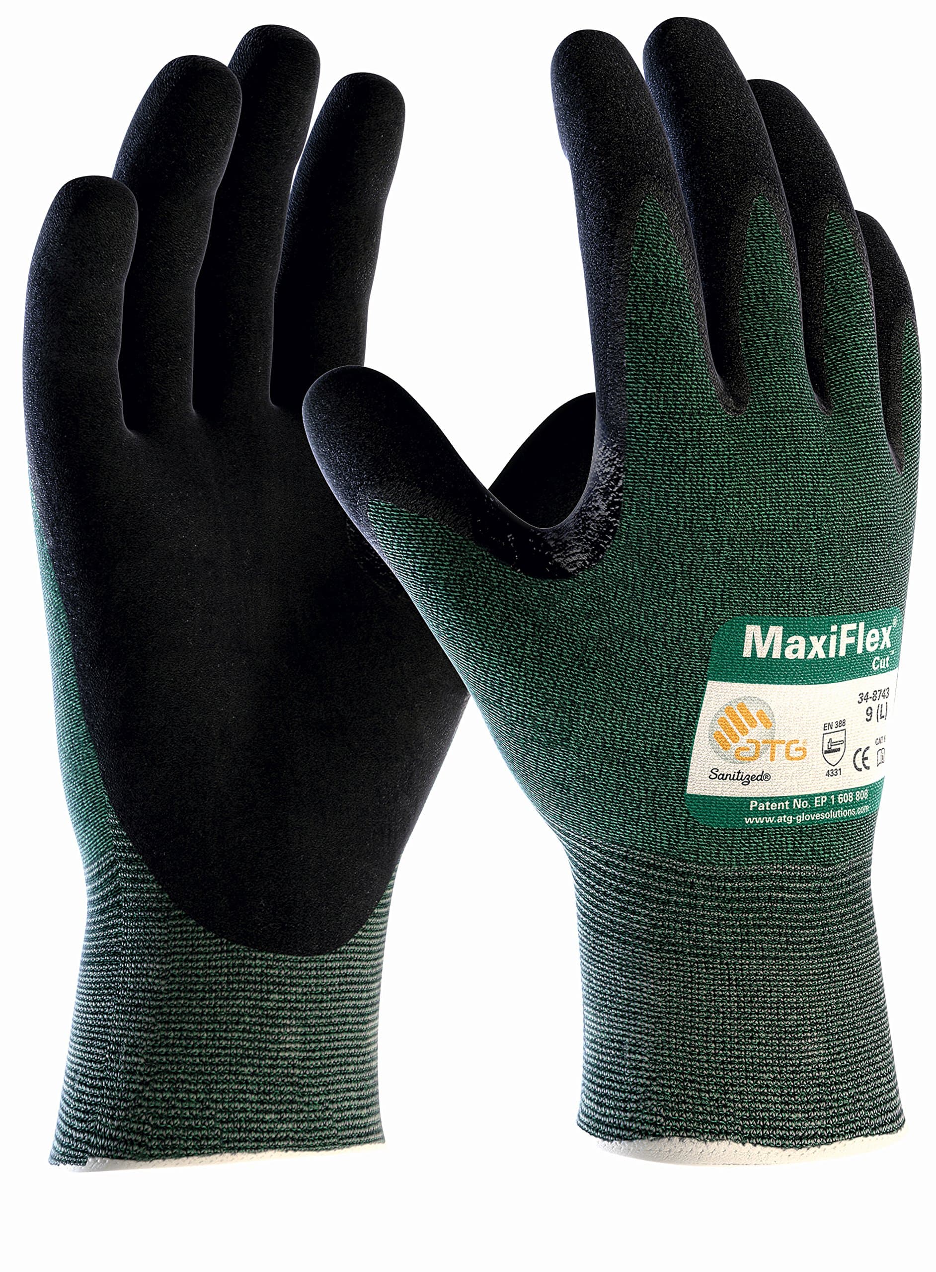 DBI Trading Maxi Flex Cut 34 8743 Work Gloves with Cut Protection Class 3, Size 9 – (Pack of 3 Pairs) 2490L3