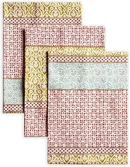 Maison d' Hermine Dish Towels 100% Cotton Kitchen Towels Absorbent Dishcloth for Home, Kitchen, Dining, Cocktail Parties & Camping, Provence - Spring/Summer (Set of 3)