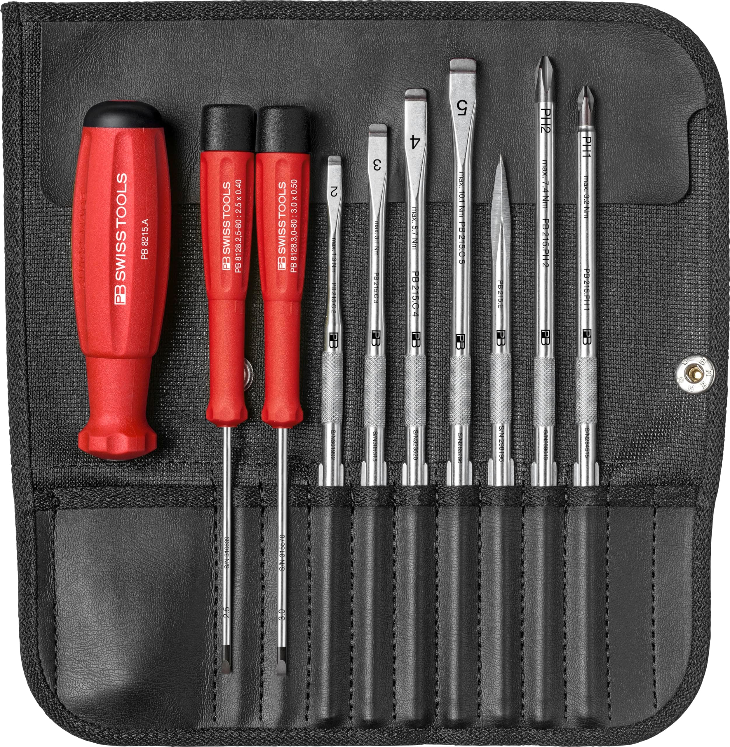 PB Swiss Tools SwissGrip screwdriver set with interchangeable blades, 8215CBB
