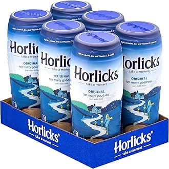 Horlicks Original Malted Milk 400g (Pack of 6) Just add milk, The Original Malted Drink. High in Calcium, Zinc, Vitamin C, Vitamin D & Vitamin B12