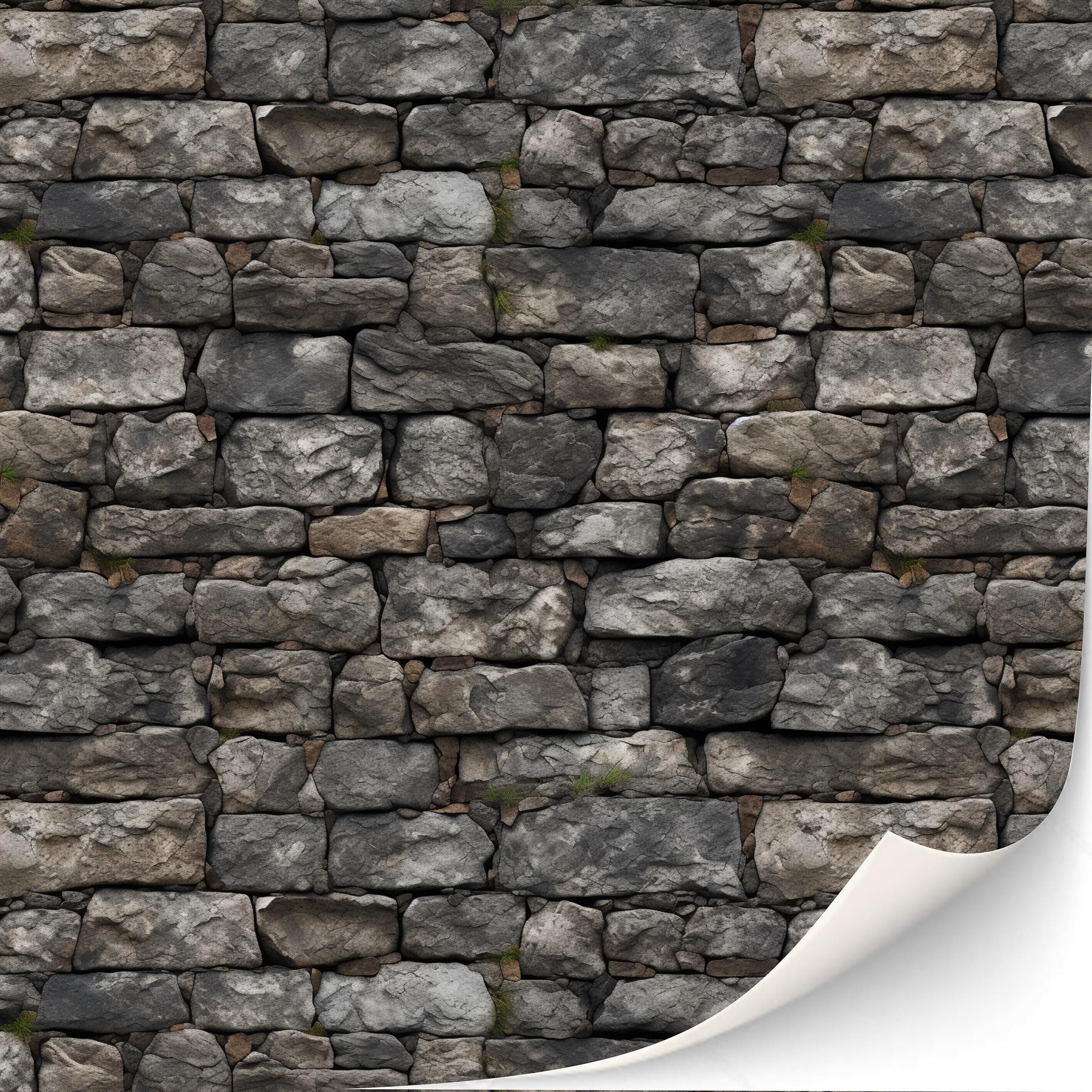 3 Sheets Self-Adhesive Wall Cladding for Dollhouse 1:12 Scale (Cottage 1)