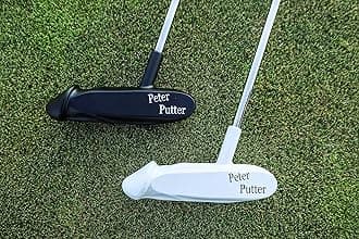 Peter Putter Professional Golf Putter | Premium Aluminum Head with Chrome Stepless Shaft | Stiff Flex Graphite Construction | Available in Classic Black & White | Ergonomic Rubber Grip