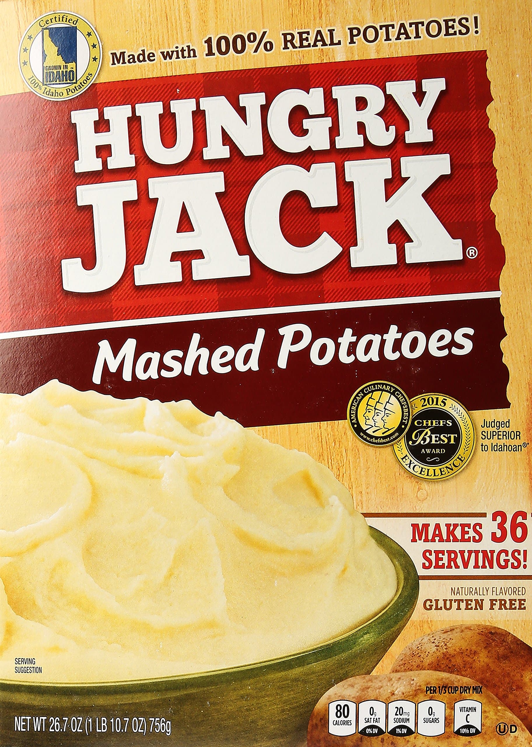 Hungry Jack Instant Mashed Potatoes 26.7 oz (Pack of 6)