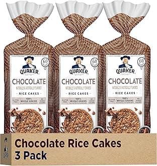 Large Rice Cakes, Chocolate, 7.23 oz Bags, (3 Pack), Gluten Free, Whole Grain, No Added Colors