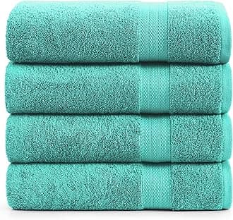 LANE LINEN 4 Pack Bath Towel Sets for Bathroom - 100% Cotton Bathroom Towels, Ultra Soft Cotton Towels, Quick Dry Bath Towels for Bathroom, Premium Spa Quality Bath Towel Set (28" x 54") - Teal