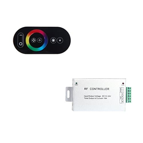 Ciecoo DC 12-24V Wireless RF Touch Panel LED RGB Dimmer Remote Controller for RGB LED Strips