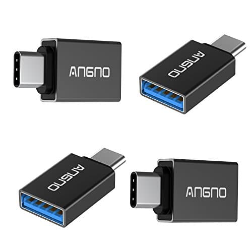 angno 4 Pack TYPE-C To USB3.0 Adapter with OTG Function For LG G5,Moto Z, HTC M10 and More