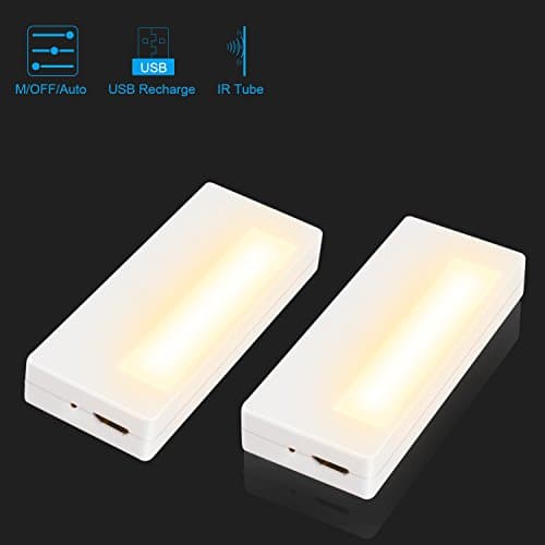 Led Sensor Lights,ViLSOM 3 Modes Led Cabinet Lights ,Led Night Light With IR Sensor and Magnetic Strip for Drawers, Wardrobe,Closet,Cabinet.Cupboard Lights.(2 Pack)