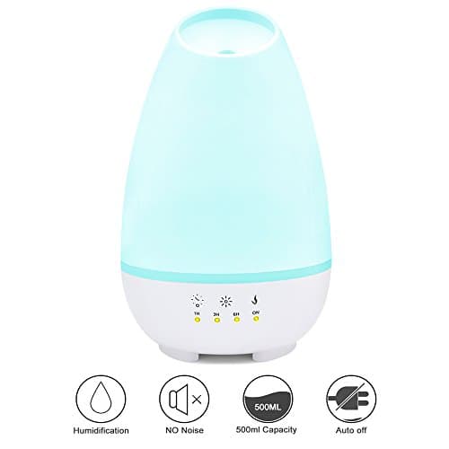 Essential Oil Diffuser,500ml Ultrasonic Touch Switch Aromatherapy Waterless Auto Shut-off Humidifier 7 Color Changing LED Lights for Home,Yoga,Office,Spa,Bedroom,Baby Room