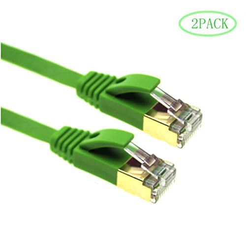 1m - (2 pack) CAT.6 Ethernet Gigabit Lan network cable RJ45 ( 10/100/1000Mbit/s | Patch cable SSTP ) compatible with CAT.5 / CAT.5e / CAT.6a , Switch/Router/Modem/Patch panel / Access Point / patch fields