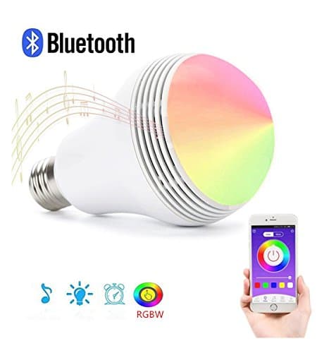 Smart Light Bulbs , LED Music Light Bulb E27 Party Bulb Built-in Audio wireless Music Bluetooth Speaker , Smartphone Control via Apple iPhone Android /IOS ( 6W)