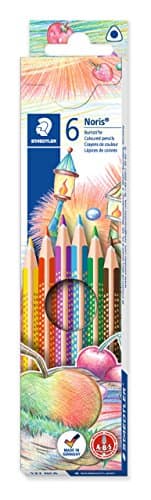 Noris Club Triangular Slim Coloured Pencil, Assorted Colours, Pack of 6