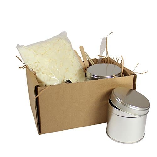 2 Large Tin Candle Making Kit - Create Two Scented Container Candles - Contains all Materials You Need to Make the Candles - Our Family Crafts (Lemon Meringue Pie)