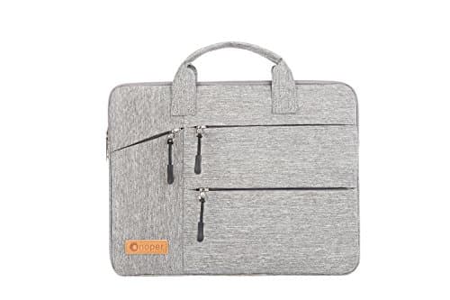 Onoper Multi functional Portable Thin Light Laptop Sleeve Messenger Briefcase Pocket Case Carrying Case Bag Pouch for Notebook / MacBook / Ultrabook /Computers / Tablet / Chromebook / Messenger Case with Handle For Acer/Asus/Dell/Fujitsu/Lenovo/HP/Samsung/Sony/Toshiba (11-12'', Grey)