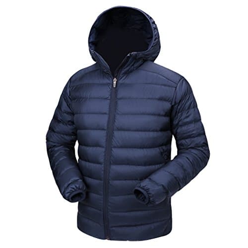 TAK Men Lightweight Warm Down Jacket Padded Jacket Puffa Jacket Coat for Camping Hiking