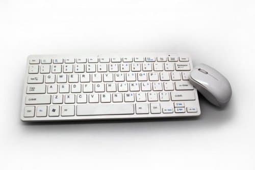 COMPACT DESIGN WHITE MULTIMEDIA 2.4G WIRELESS KEYBOARD & MOUSE SET FOR LENOVO DESKTOP