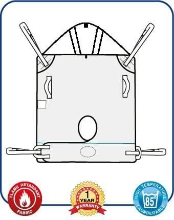 Mackworth Hammock Sling with Head Support & Loop Attachments (Solid Polyster, Extra Large)