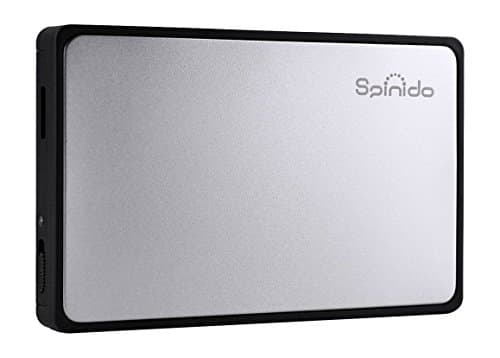 Spinido Hard Disk Enclosure Support UASP SATA III USB 3.0/2.0 Aluminum External Tool-free Box & Mobile Device Optimized For 2.5 Inch SSD and HDD(Silver)