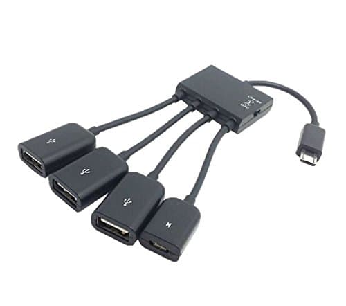 Changwei 4 in 1 Multi-fonction Micro USB OTG Charge Hub Host Cable Cord Adapter Connector for Smartphone Tablet Cellphone Samsung Galaxy S3 S4 Google Nexus