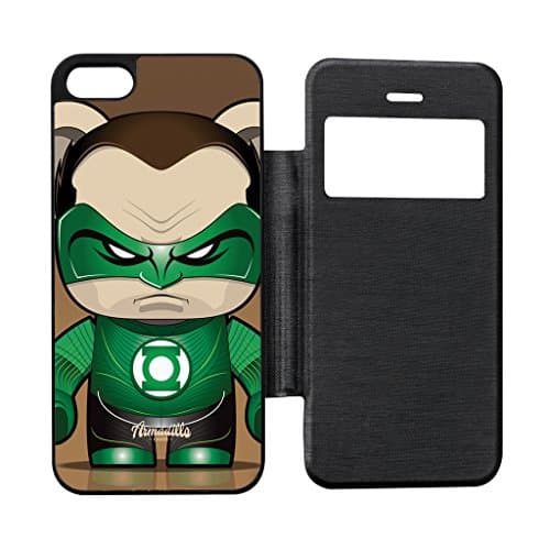Green Lantern Black Flip Case for iPhone 5/5s by Gangtoyz + FREE Crystal Clear Screen Protector