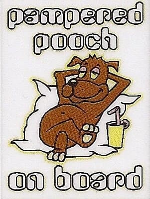 Pampered Pooch On Board - Car Sticker