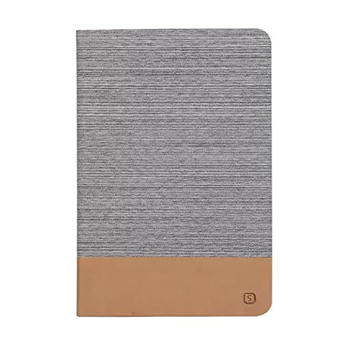 iPad Mini 1/2/3 Case Cover Ceavis Premium Canvas Cases and Covers for Apple iPad Mini 1/2/3 Protective Folio Holder Hard Portfolio (iPad Mini 1/2/3, Canvas Light Grey)