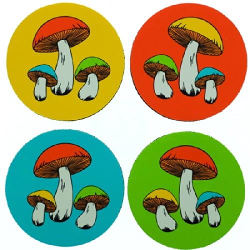 Retro Mushroom Coasters