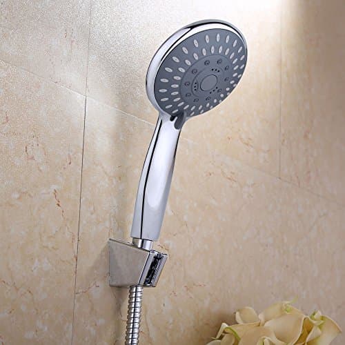 Ctbd 5 Position Shower Head Chrome Bath Handheld Handset ShowerHead with Waterproof Tape,30% Water Saving