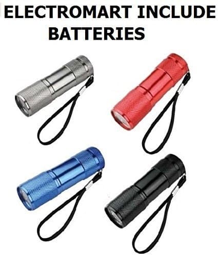 ELECTROMART SUPER BRIGHT 9 LED MINI TORCH- ASSORTED COLOURS SINGLE