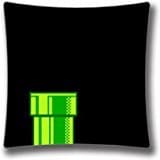Mario Pipe Throw Pillow Case Decor Cushion Covers Square 18" x 18" Inch Cotton Blend Polyester