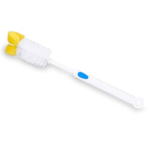 Adjustable Long Handle Bottle Brush, White or Blue