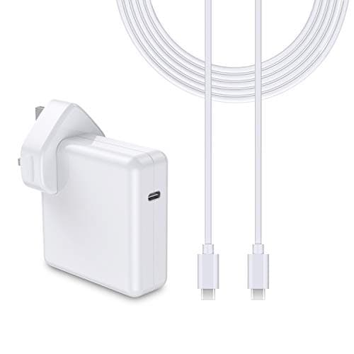 61W USB C Charger Type C Power Adapter Compatible with Macbook Charger 12 inch Macbook Air 2018 Compatible with Macbook Pro 13 inch 2016 2017 2018 A1540 A1706 A1718 A1708 (with 6.56ft USB C Cable)