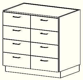 Case Systems - B4340302436 - 8 DRAWER CAB 302436 (Each)