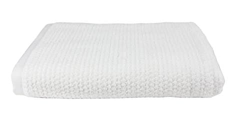 Diamond Jacquard Bath Sheet, 35" x 66", White