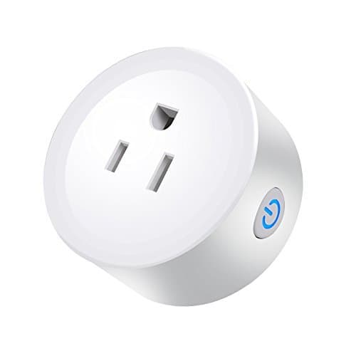 WIFI Smart Plug,MOCRUX Smart Plug Wireless Mini Adapter Outlet Socket Compatible with Alexa, Echo Dot and Google Home for Voice Control,Timing Function,White (1 pack)