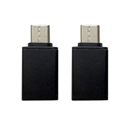 USB C to USB 3.0 OTG Adapter, Type C to USB Female OTG Connector Compatible for C Port Like Phone, Laptop, Tablet (2Pack, Black)