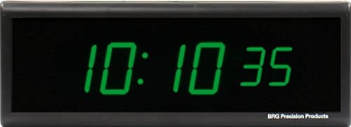 2.5" Green 6 Digit LED PoE Digital Wall Clock