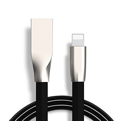 iPhone USB Cable, Ourkens 3ft Premium Sync Data and Charging for iPhone 6S / 6 Plus, iPhone 7, iPhone 7 Plus, iPhone SE, iPhone 5S 5C 5, iPad, iPod and Most IOS 7 8 9 (Black)
