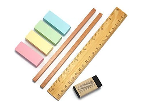 BUMOS Stationary Set Includes Pencil Eraser Ruler Post-it Notes Gift Set (SE-A5)