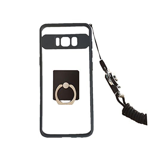 Case for Galaxy S8, Anti-drop Protection Shell Case with Adjustable Detachable Neck Lanyard Hanging Neck Strap Lanyard and Ring Holder Cover for Samsung Galaxy S8 2017 Release