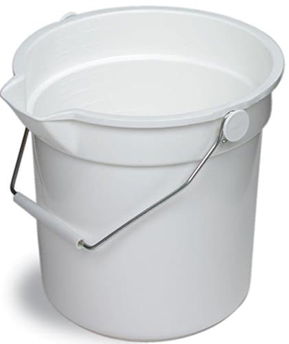 Continental Huskee Plastic White Bucket, 10 Quart -- 12 per case.