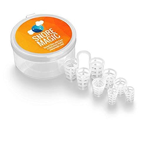 Stop Snoring Solution Nose Vents - Anti Snore Aid Relief For Deviated Septum, Nasal Congestion, Heavy Breathing - 4 Custom Size Soft Silicone Nasal Dilators, Basket Style with Case, by Snore Magic
