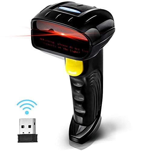 Wireless Barcode Scanner, Vantap 2-in-1 2.4GHz Handheld USB Barcode Scanner Wired Handheld Bar Code Reader Fast Auto Scan Handheld Bar Code Scanner for Store, Supermarket, Warehouse