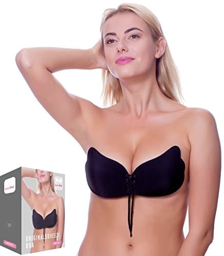 Squeeze Bras 2018 Upgraded Version Strapless Backless Sticky Invisible Reusable Adhesive Push-up Bra