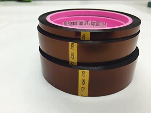 5 Rolls 1/2" ESD-Safe Hi-Temp Polyimide (Kapton) tape -108'