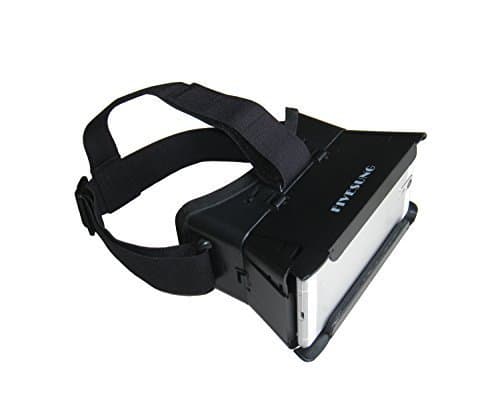 FIVESUNG Plastic Version Google Cardboard 3D VR Complete Kit Virtual Reality Glasses Headset for Real HD 3d Experience, Black