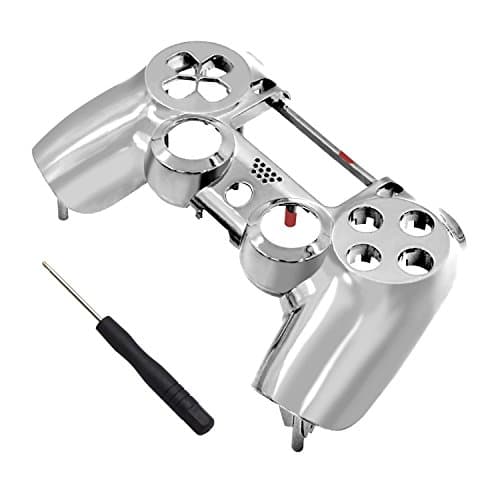 GamesBunds PS4 Controller Front Shell, Portable and Ultra-light Game Controller Front Cover Perfect for Sony Playstation Four Game Controller, PS 4 (Silver)