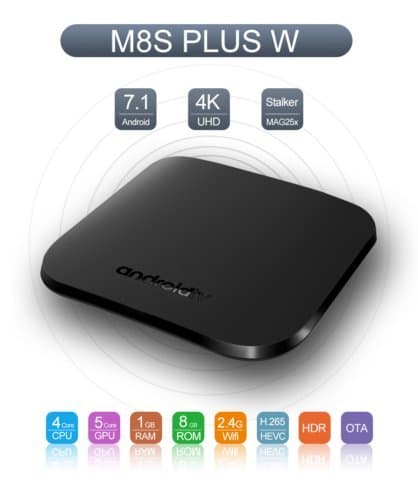 NEW M8S PRO W Android 7.1 MECOOL TV Box 4K NEW Smart Media Player 2.4G WiFi with i8