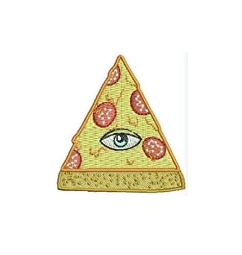 Illuminati Pizza Iron-On Patch (2.5" High)