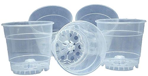 10 Pack Clear Plastic Orchid Pot - (4")